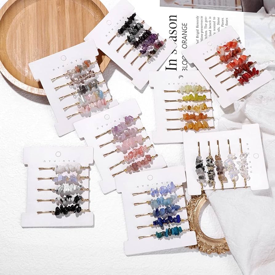Amazon.com : Crystal Hair Pins Gemstone Jeweled Bobby Pin